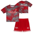 thumbnail image 1 of Toddler Gray/Red Cincinnati Reds Pinch Hitter Infielder T-Shirt & Shorts Set, 1 of 5
