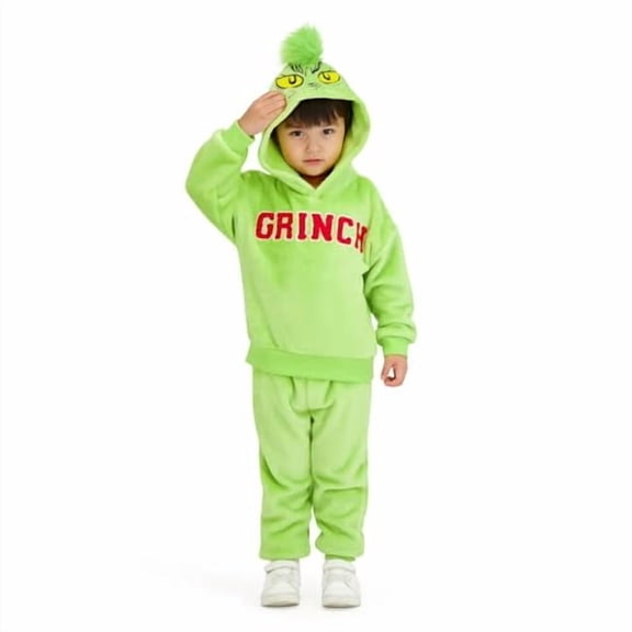 Toddler Grinch Printed Sweatshirt and Jogger Set, Green, 2T