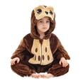 thumbnail image 1 of Toddler Halloween Animal Onesies Long Sleeves Cute Flannel Jumpsuit Hoodie Kids Dress Up Clothes Role-Play Party Brown, 0 M, 1 of 7