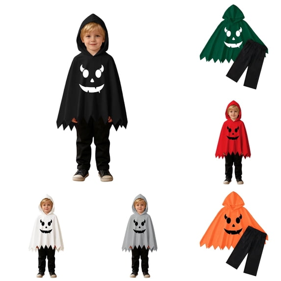 Toddler Halloween Clothes Boys Outfits Set Face Cloak with Long Pants and Cape for Holiday Parties and Dress-Up 12-18 Months