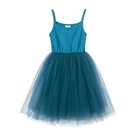 Toddler Halter Short Skirt Vest Solid Color Tulle Skirt Baby Girls Dress for 9M-7T