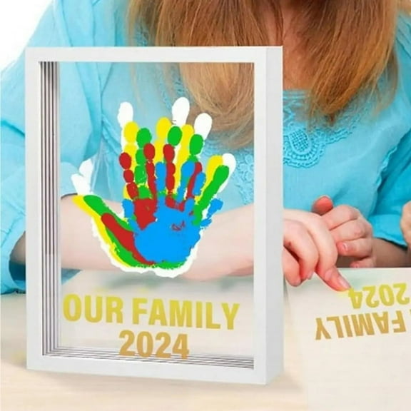 Toddler Hand Print and Foot Print Kit Handmade Handprint Photo Frame Set CreativeToddler Keepsake Frame for Kid Room