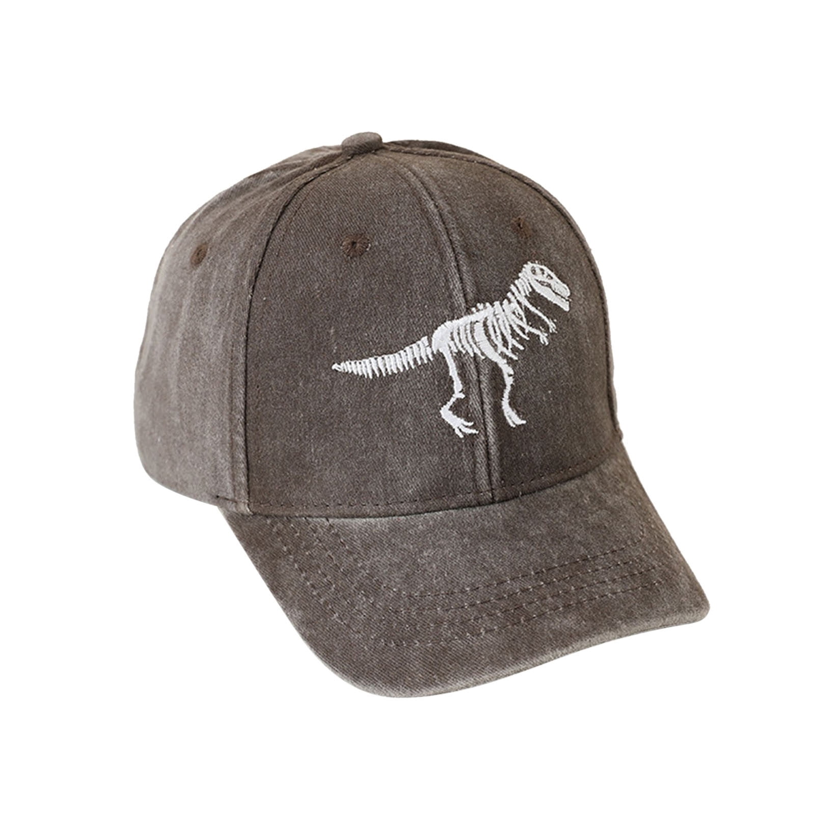 Dinosaurs Embroidered Dad Hat - Stone Color Premium Cotton Low Profile Cap