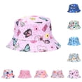thumbnail image 1 of Toddler Hat Kids Cartoon Animal Shark Heart Print Fisherman Sun Hat Light Pink One Size, 1 of 3
