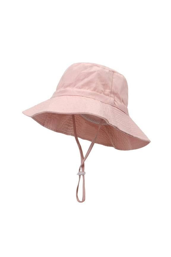 Toddler Hat,Toddler Bucket Hat Solid Cap Boys Hat Baby Sun Hat Kids Beach Hats Wide Brim Outdoor Play for Boy And Girl,Kids Hats,Pink,S