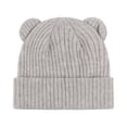 thumbnail image 1 of Toddler Hat Winter Knitted Hat With Bear Ear & Warm Lined - Thick Soft Yarn Cap,Warm Thermal for Cold Weather,Stylish Headwear for Outdoor Activities,Size:0-3 Years, 1 of 6