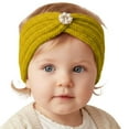 thumbnail image 1 of Toddler Headbands Winter Girls Soft Knitted Headband Stretchy Lined Ear Warmer Head Wrap Elastic Bandana Cozy Warm Cold Weather Accessory for Toddler Kids Girl Headbands Yellow One Size, 1 of 4