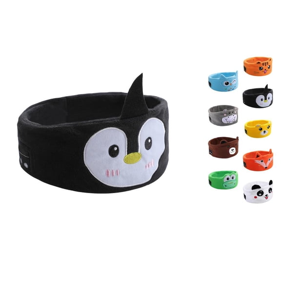 Toddler Headphones Wireless + Wired, Safe Volume for Little Ears - Baby Headphones for Airplane Travel, Car Rides & Bedtime Stories (Penguin)