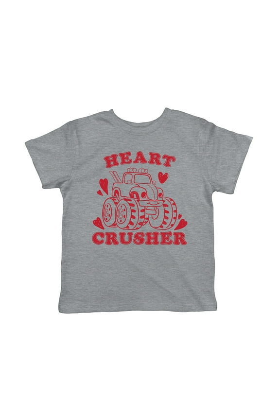 Toddler Heart Crusher T Shirt Funny Valentine's Day Pick Up Truck T Shirt
