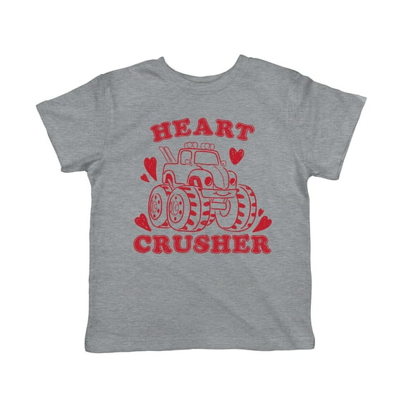Toddler Heart Crusher T Shirt Funny Valentine's Day Pick Up Truck T Shirt