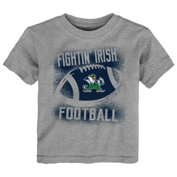 Toddler Heather Gray Notre Dame Fighting Irish Stencil T-Shirt