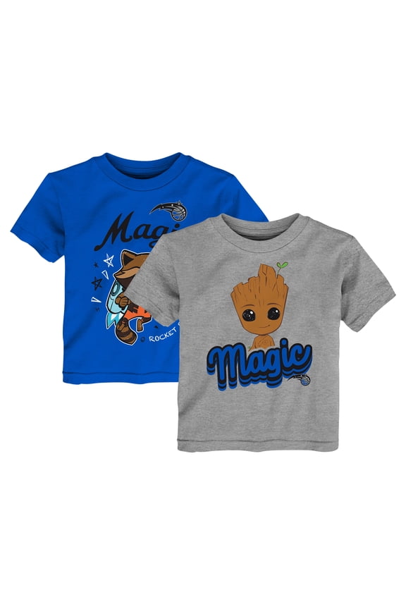Toddler Heather Gray Orlando Magic Two-Piece Guardians Of The Galaxy T-Shirt Set