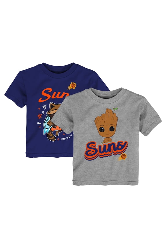 Toddler Heather Gray Phoenix Suns Two-Piece Guardians Of The Galaxy T-Shirt Set