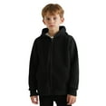 thumbnail image 1 of Toddler Hoddies Kids Black Full-Zip Hoodie Casual Long Sleeve Hoodie Sweatershirt Pullover Warm Fall Winter Clothes Boy Clothes 3-4 Years Kids Clothes, 1 of 7