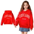 thumbnail image 1 of Toddler Hoddies Kids Chicago City Letter Print Hoodie Long Sleeve Pullover Tops Winter Clothes Toddler Girls Clothes 3-4 Years Girls Clothing, 1 of 5