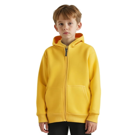 Toddler Hoddies Kids Yellow Zip up Hoodies Long Sleeve Casual Basic Pullover Sweatshirt Hoodie Winter Clothes Girls Hoodies Size 18-24 Months Girls Clothing
