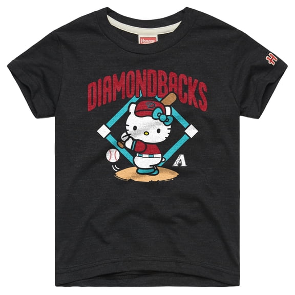 Toddler Homage  Charcoal Arizona Diamondbacks Hello Kitty x MLB Tri-Blend T-Shirt