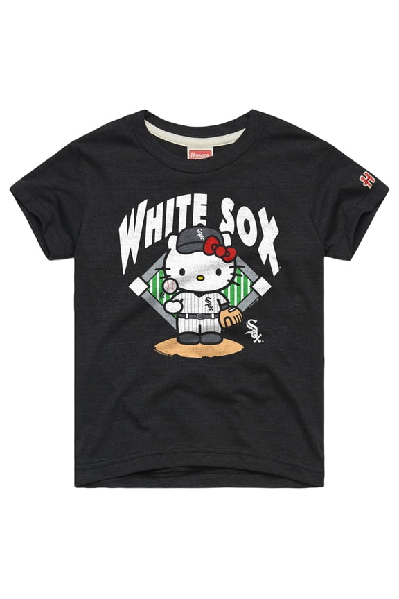 Toddler Homage  Charcoal Chicago White Sox Hello Kitty x MLB Tri-Blend T-Shirt