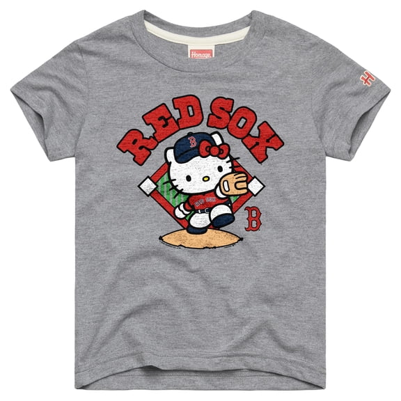Toddler Homage  Gray Boston Red Sox Hello Kitty x MLB Tri-Blend T-Shirt
