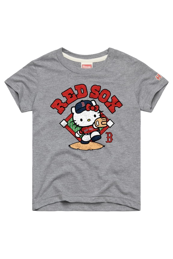 Toddler Homage  Gray Boston Red Sox Hello Kitty x MLB Tri-Blend T-Shirt