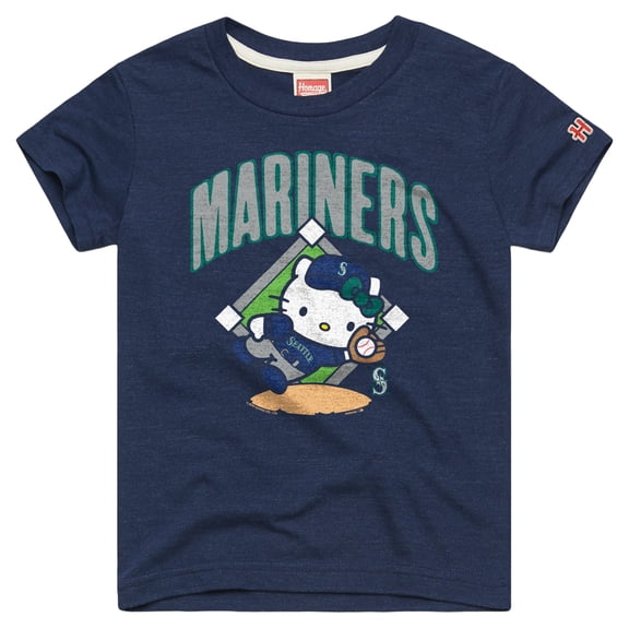 Toddler Homage  Navy Seattle Mariners Hello Kitty x MLB Tri-Blend T-Shirt