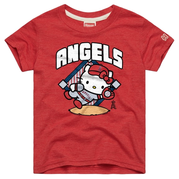Toddler Homage  Red Los Angeles Angels Hello Kitty x MLB Tri-Blend T-Shirt