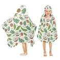 thumbnail image 1 of Toddler Hooded Beach Towel 24x50 Kids Bath Towels Soft Quick Dry for Swim Pool Boys Girls Coconut Tropical Palm Leaves, 1 of 7