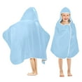 thumbnail image 1 of Toddler Hooded Beach Towel 24x50 Kids Bath Towels Soft Quick Dry for Swim Pool Boys Girls Light Sky Blue, 1 of 7