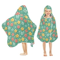 Toddler Hooded Beach Towel 24x50 Kids Bath Towels Soft Quick Dry for Swim Pool Boys Girls Lovely Cartoon Stars
