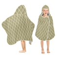 thumbnail image 1 of Toddler Hooded Beach Towel 24x50 Kids Bath Towels Soft Quick Dry for Swim Pool Boys Girls Olive Brown Block, 1 of 7