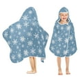 thumbnail image 1 of Toddler Hooded Beach Towel 24x50 Kids Bath Towels Soft Quick Dry for Swim Pool Boys Girls Snowflakes in Air, 1 of 7