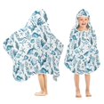 thumbnail image 1 of Toddler Hooded Beach Towel 24x50 Kids Bath Towels Soft Quick Dry for Swim Pool Boys Girls Watercolor Fish Seaweed Starfish, 1 of 7
