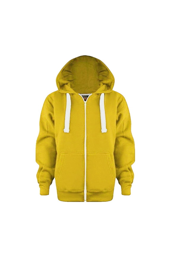 Toddler Hoodie Long Sleeve Zip up Comfy Sweatshirt with Pocket Letter Graphic Print Winter Clothes Sport Juniors Tops for Teen Girls Boys 9-10 Years Yellow Hoodie