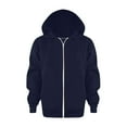 thumbnail image 1 of Toddler Hoodie Long Sleeve Zip up Oversized Hoodie for Girls Graphic Letter Printed Fall Clothes Shirts for Teens Girls 11-12 Years Blue Hoodie, 1 of 5