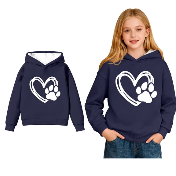 Toddler Hoodie for Girls Valentines Day Sweatshirt Long Sleeve Casual Heart Sweatshirt Crewneck Sweatshirt Pullover 1-2 Years Old Girl Clothes