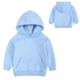 thumbnail image 1 of Toddler Hoodies Boys 2T Solid Long Sleeve Hooded with Pockets Pullover Tops Outerwear Shirts For Girl Kids,4-5 Years, 1 of 6