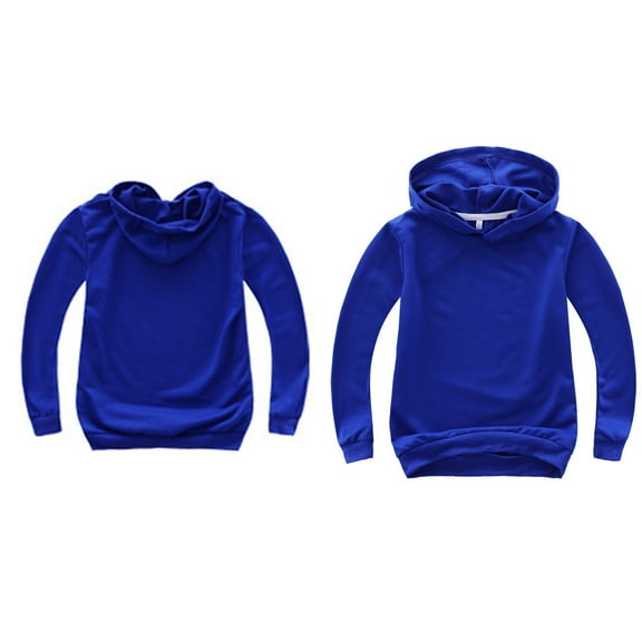 Toddler Hoodies Boys Blue Hooded Long Sleeve Hooded Sweatshirt Top Warm Fall Winter Clothes 2-3 Years Boy Clothes