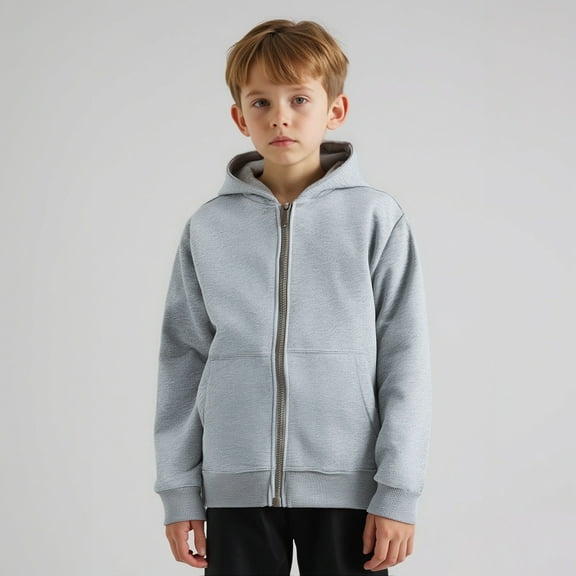 Toddler Hoodies Boys Girls Lightweight Long Sleeve Hoodies with Zipper Grey Hooded Pocket Winter Clothes Girls Clothes Size 3T