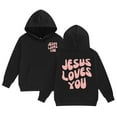 thumbnail image 1 of Toddler Hoodies Christian Sweatshirts Long Sleeve Graphic Sweatshirt Cute Oversize Pullover Top New Year Sweatshirts Girl Clothes Size 1-2 Years, 1 of 4