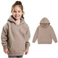thumbnail image 1 of Toddler Hoodies for Girls Khaki Hooded Long Sleeve Pullover Hoodie Sweatshirt Warm Fall Winter Clothes Little Boy Clothes 2-3 Years Cute&nbsp;Boy Girl&nbsp;Clothing, 1 of 5