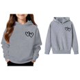 thumbnail image 1 of Toddler Hoodies Girls Valentines Sweatshirt Long Sleeve Casual Heart Sweatshirt Crewneck Pullover Sweatshirt Size 2-3 Years Girls Clothes, 1 of 4