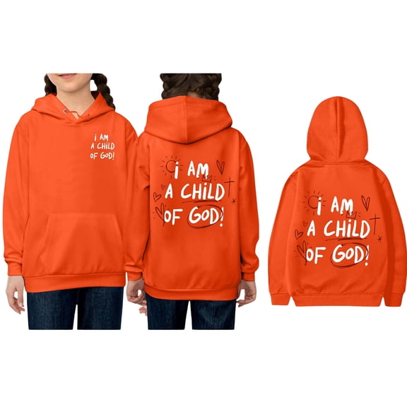 Toddler Hoodies Jesus Loves You Hooded Sweatshirts Long Sleeve Graphic Hoodies Warm Oversize Pullover Top Cute Sweatshirt Little Boy Clothes 90 Cute Boy Girl Clothing