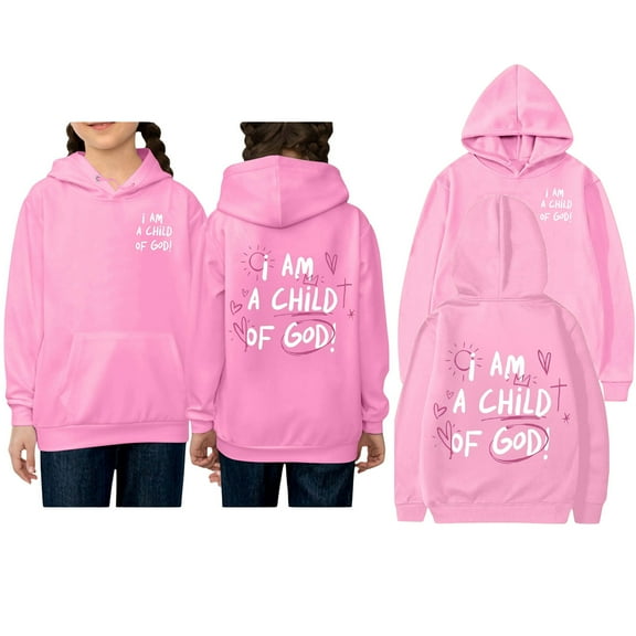 Toddler Hoodies Jesus Loves You Hoodie Long Sleeve Graphic Hoodies Cute Loose Pullover Top Fashion Winter Clothes Tween Clothes 90 Cute Boy Girl Clothing