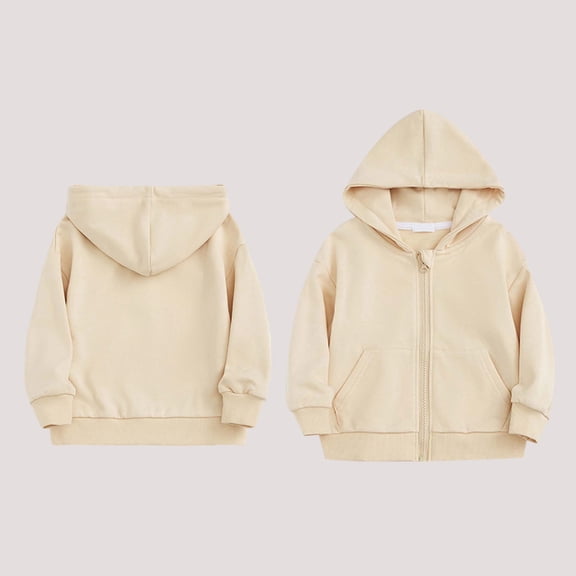 Toddler Hoodies Kids Full Zip Hoodie Long Sleeve Soft Sweatshirts Top Fall Winter Clothes 12-18 Months Girls Clothes