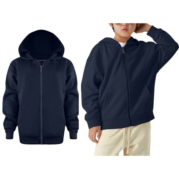 Toddler Hoodies Kids Full Zip Hoodie Long Sleeve Soft Sweatshirts Top Warm Fall Winter Clothes 12-18 Months Girls Clothes