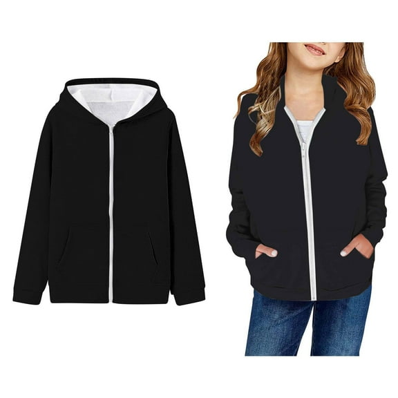 Toddler Hoodies Kids Zip up Hooded Casual Long Sleeve Sweatshirts Jackets Fall Clothes Toddler 2-3 Years Boys Clothes