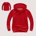thumbnail image 1 of Toddler Hoodies Red Hoodie Long Sleeve Pullover Hoodie Sweatshirt Warm Fall Winter Clothes Girls Tops Size 2-3 Years, 1 of 3