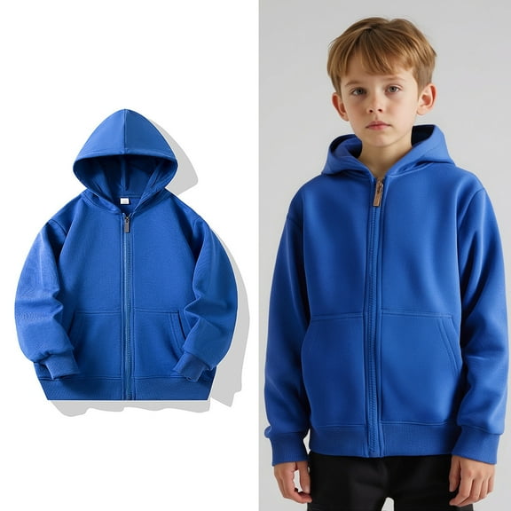 Toddler Hoodies for Boys Kids Full Zip Hoodies Long Sleeve Casual Basic Pullover Sweatshirt Hoodie Fall Winter Clothes 2-3 Years Boys Clothes