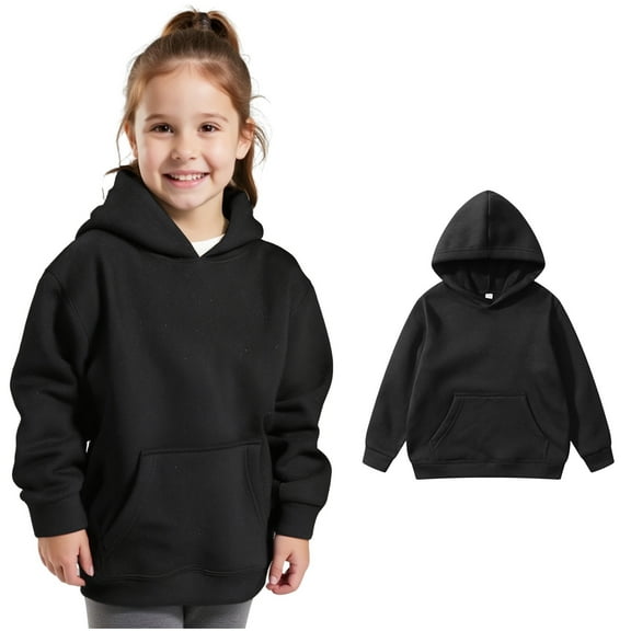 Toddler Hoodies for Girls Boys Long Sleeve Hooded Sweatshirt Top Black Hoodies kids Fall Clothes Toddler Clothes for Girls 3T