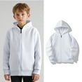 thumbnail image 1 of Toddler Hoodies for Girls White Full-Zip Hoodies Casual Long Sleeve Sweatshirts Jackets Fall Clothes 18-24 Months Toddler Girl Clothes Kids Clothes, 1 of 7